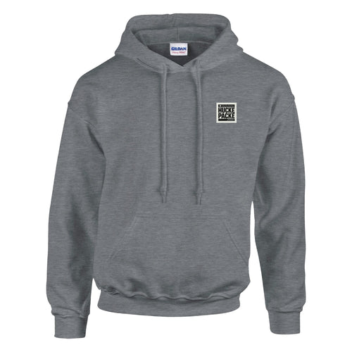 Hoodie with large white skull and red black cityscape design on front – Produktansicht 2