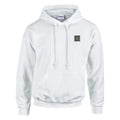 Hoodie with large white skull and red black cityscape design on front – Produktansicht 1