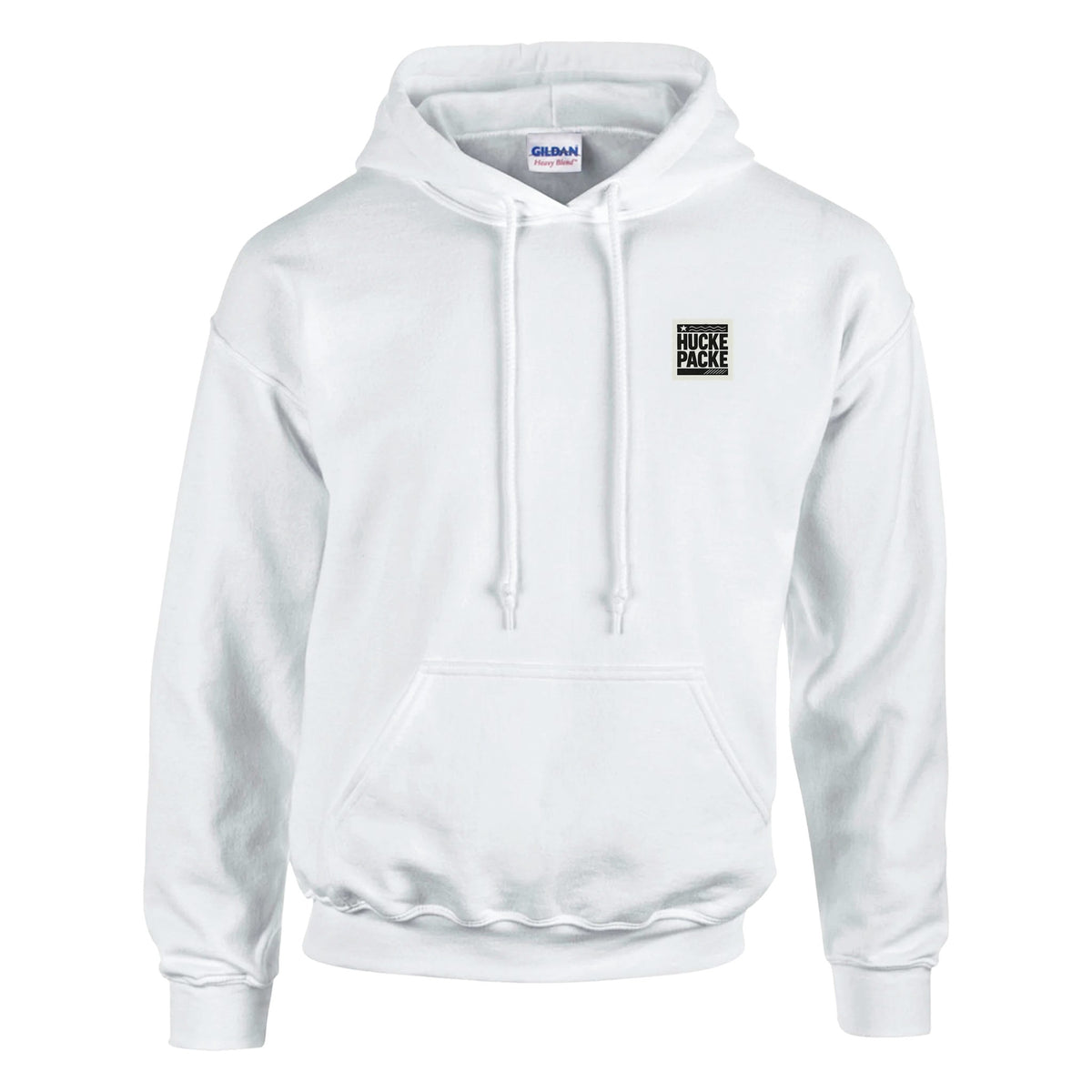 Hoodie with large white skull and red black cityscape design on front – Produktansicht 1